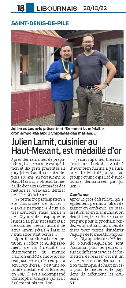 Capture d'un article de journal